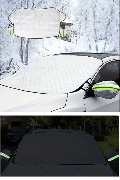 CoverPlus Auto Sunshade and Snow Anti-Ice Reflective Mirror Protector