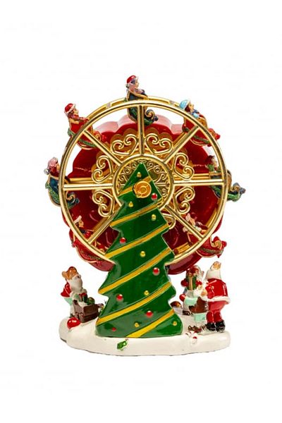LAMART Musical Christmas Decoration Tree with Wheel