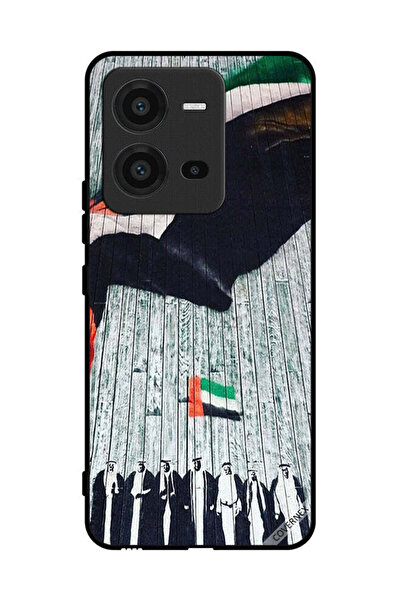 Covernex غطاء حماية لهاتف فيفو V25 مع علم وحاكم الإمارات العربية المتحدة