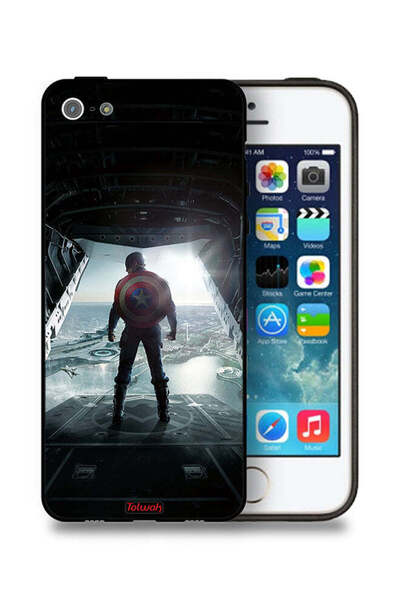 Tolwak جراب حماية لهاتف Apple iPhone 5/5s/SE بتصميم صورة كابتن أمريكا