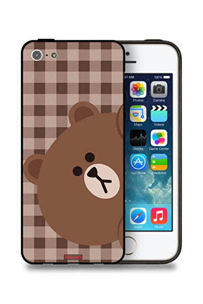 Tolwak غطاء حماية بتصميم دب تيدي لهواتف آيفون 5/5s/SE من آبل