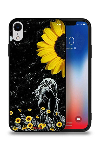Tolwak جراب حماية لجهاز Apple iPhone XR برسومات فتاة تنظر إلى القمر