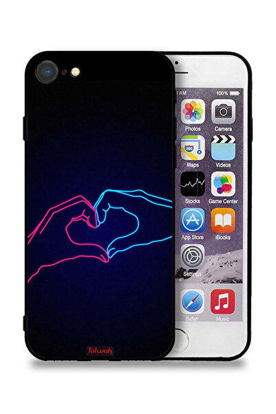 Tolwak جراب حماية لجهاز Apple iPhone 7 بتصميم يد تلامس القلب