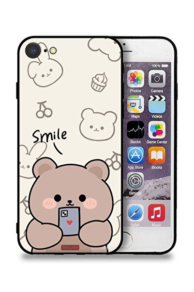 Tolwak جراب حماية Apple iPhone SE (2022) برسومات الدب المبتسم