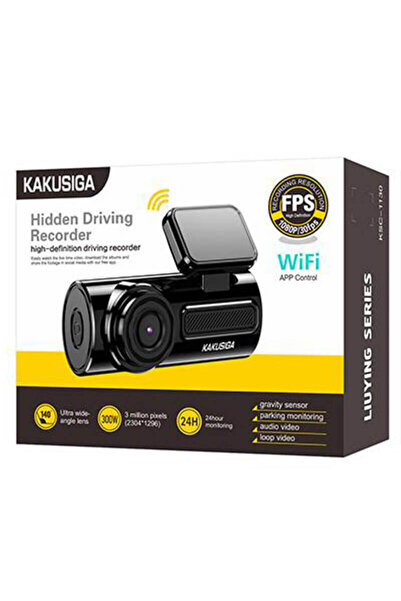 KAKUSİGA Camera de bord Kakusiga 1080P/30fps, IPS HD, 5V, 180mAh, control pe telefon, BLACK
