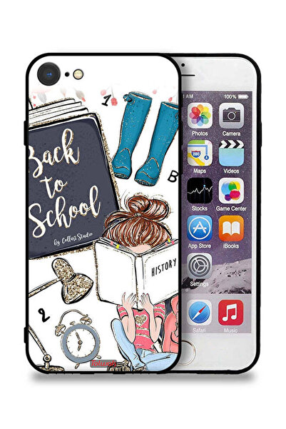 Tolwak جراب حماية لجهاز Apple iPhone SE (2020) - فتاة العودة إلى المدرسة تقرأ...