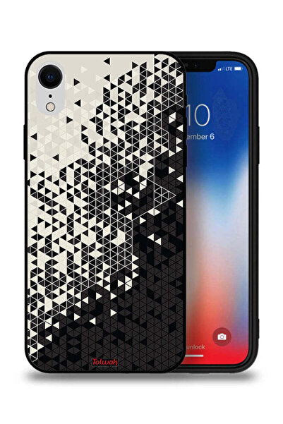 Tolwak غطاء حماية لجهاز Apple iPhone XR بنمط مثلث فني رقمي