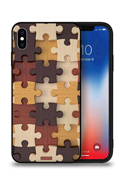 Tolwak جراب حماية لجهاز Apple iPhone XS Max بنمط خشبي