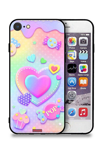 Tolwak غطاء حماية لجهاز Apple iPhone 8 برسومات قلوب البوب