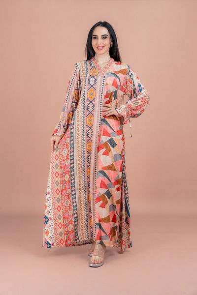 IKKXA Pattern Printed Modern Jalabiya