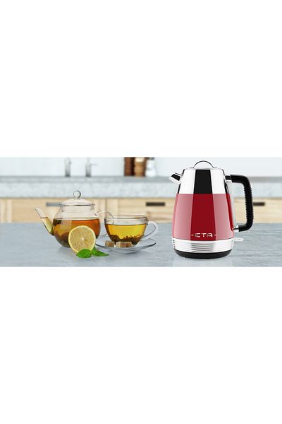 ETA Electric kettle ETA Storio 918630, 2150 W, 1.7 L, stainless steel, retro design, red