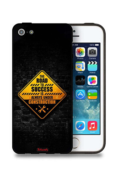 Tolwak جراب حماية لجهاز Apple iPhone 5/5s/SE الطريق إلى النجاح دائمًا قيد الإ...