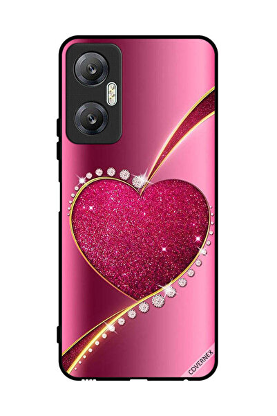 Covernex غطاء حماية لهاتف Infinix Hot 20 بتصميم قلب لامع من الألماس