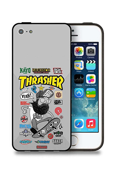 Tolwak غطاء حماية لجهاز Apple iPhone 5/5s/SE بملصق Thrasher
