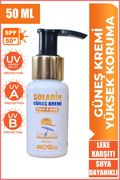 SOLARIN 50ml Güneş Kremi - Spf 50+ Tüm Cilt Tiplerine Uygun Yüksek Koruma Gün...