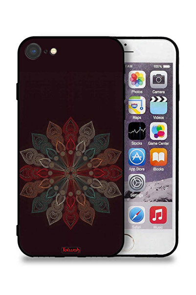 Tolwak غطاء حماية لجهاز آيفون 8 من آبل بنقشة زهرة ماندالا