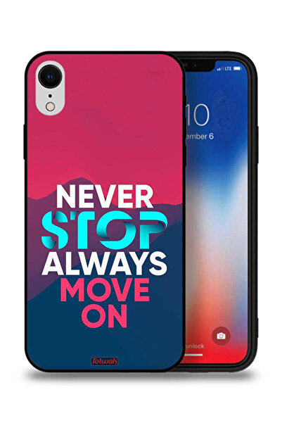 Tolwak جراب حماية لجهاز Apple iPhone XR - لا تتوقف أبدًا - تحرك دائمًا