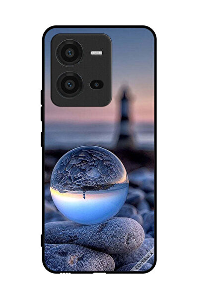 Covernex غطاء حماية لهاتف فيفو V25 - تصوير رائع للطبيعة في زجاج دائري