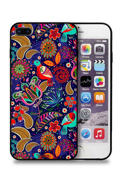 Tolwak جراب حماية لجهاز Apple iPhone 7 Plus بنقشة طيور وزهور