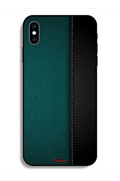 Tolwak جراب واقٍ لهاتف Apple iPhone X بنقشة جلدية