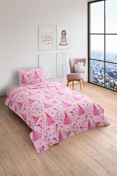 Formeya Wafer Detailed Princess Printed Children'S-Teenager's Room Single Pique 160X230 cm (1 Pillow Case)