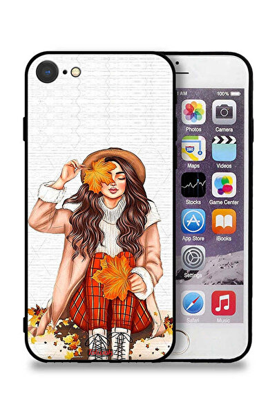 Tolwak غطاء حماية لجهاز آيفون 8 من آبل يحمل صورة أوراق الخريف