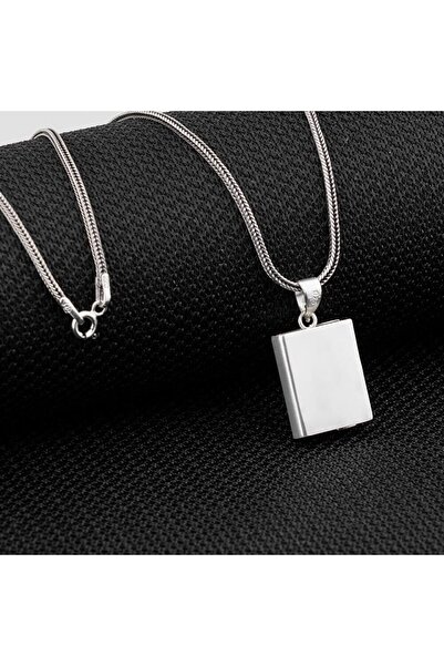 shop Açılabilir Cevşen Muskalık Kare 925 Ayar Gümüş Erkek Kolye