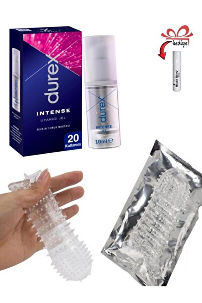 Durex Intense Uyarıcı Jel 20 kullanım&Tırtıklı Sınırsız Kullanımlı Şeffaf Pre...