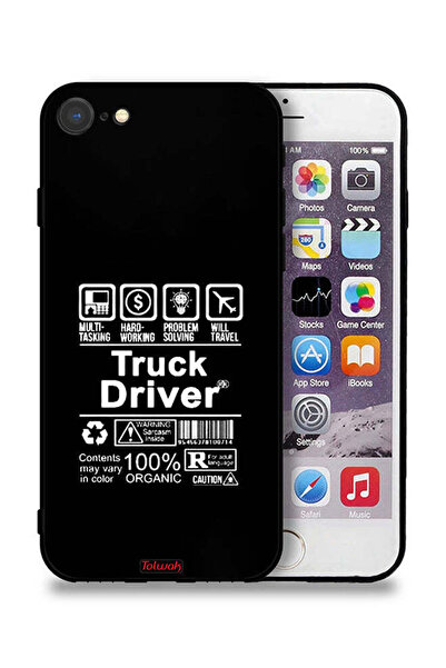 Tolwak جراب حماية لجهاز Apple iPhone 8 - ملصق سائق شاحنة