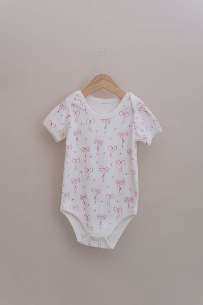 Tuğba Kuğu Short Sleeve Baby Body - Pureline Series - Dainty Bows