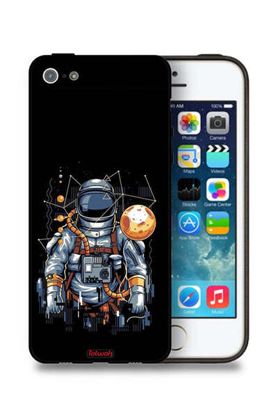 Tolwak جراب حماية لجهاز Apple iPhone 5/5s/SE بتصميم رائد فضاء تجريدي