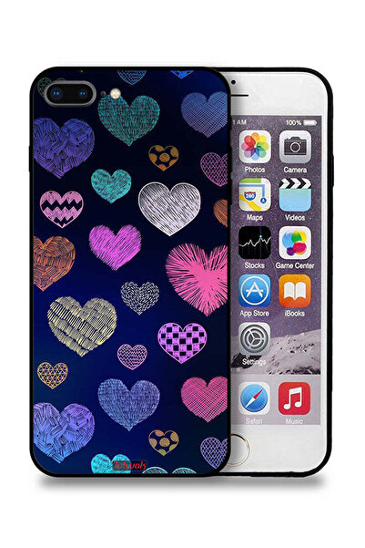 Tolwak غطاء حماية لجهاز Apple iPhone 8 Plus بنقشة قلوب داجا