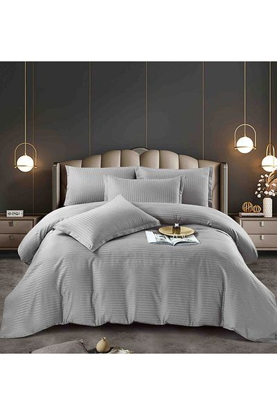 CHIRASO CHIRASO Premium Damask Bedding, 6 Pieces, Classic Sheet 230x250 cm, 4 Pillowcases
