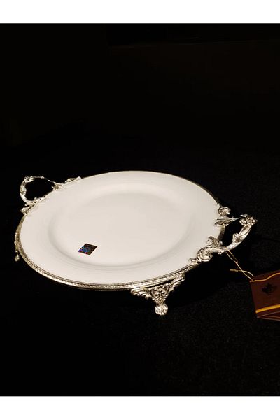 ROY KING Royking Lımoges Round Presentation Plate 39*30*7cm