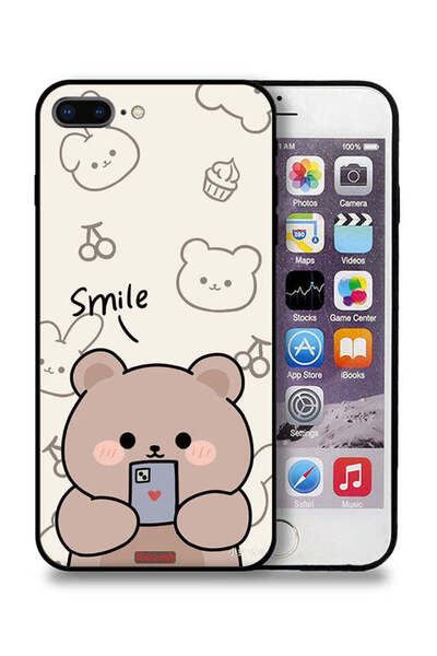 Tolwak غطاء حماية لجهاز Apple iPhone 7 Plus برسومات الدب المبتسم