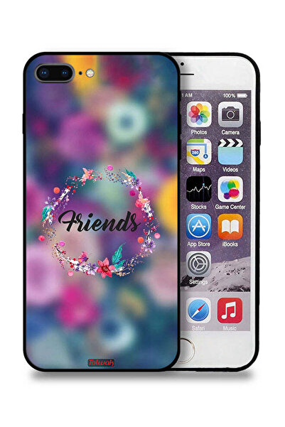 Tolwak غطاء حماية لهاتف آيفون 7 بلس من آبل، رسمة خاتم "أصدقاء الزهور"