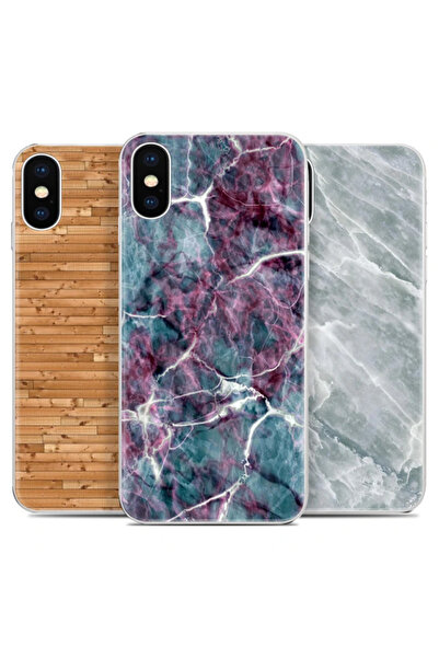 lowell home حافظة سيليكون ناعمة من Ally لهاتف iPhone X Xs بنمط رخامي-(5775) -...