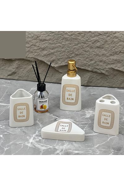 rexa 4-Piece Bathroom Set – Complete Set for Sink, Shower, and Toilet Accessories