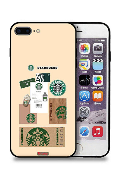 Tolwak غطاء حماية لجهاز Apple iPhone 7 Plus بملصق قهوة