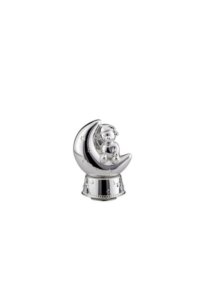 Hermann Silver-Plated Musical Box with Bear-Shaped Piggy Bank