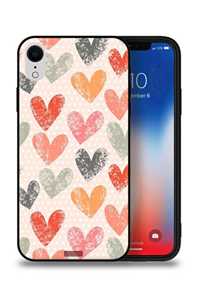 Tolwak غطاء حماية لهاتف Apple iPhone XR برسومات قلوب فنية