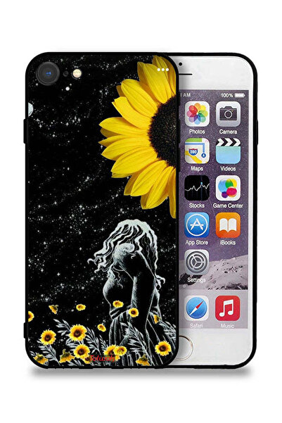 Tolwak جراب حماية لجهاز Apple iPhone SE (2020) برسومات فتاة تنظر إلى القمر