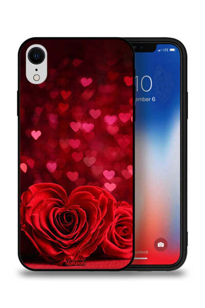 Tolwak جراب حماية لجهاز Apple iPhone XR بتصميم زهور على شكل قلب وفن تجريدي