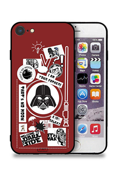 Tolwak غطاء حماية لجهاز Apple iPhone 7 - ملصق "مرحبًا بكم في الجانب المظلم"