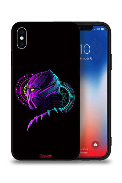 Tolwak جراب حماية لجهاز Apple iPhone XS، عمل فني رقمي، رسم توضيحي بسيط عالي ا...