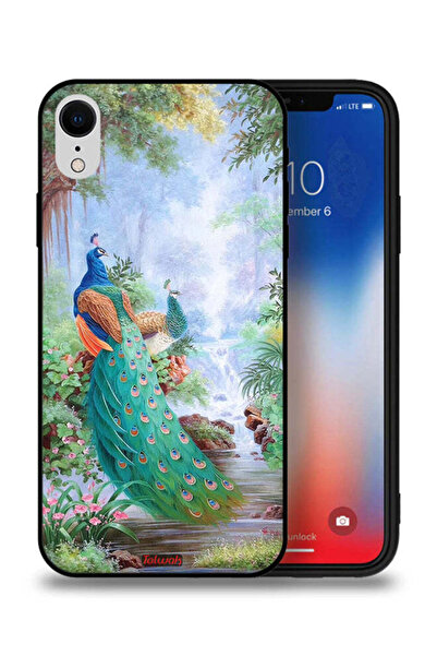 Tolwak غطاء حماية لجهاز Apple iPhone XR بنقشة الطاووس