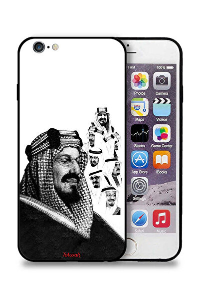 Tolwak غطاء حماية لجهاز آيفون 6 بلس/6 إس بلس من آبل، ملصق فني أبيض وأسود لملو...