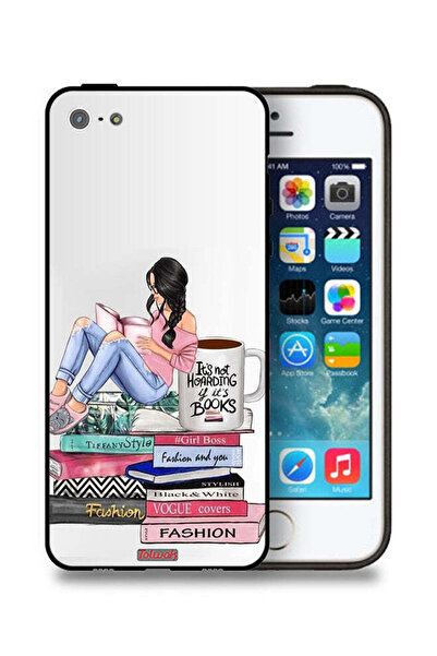 Tolwak جراب حماية لهاتف Apple iPhone 5/5s/SE برسومات كتب وفنون الموضة للفتيات