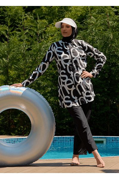 HOUSE OF MODEST Tested Swimsuit S&B Letters