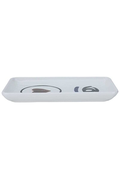 Generic طبق تقديم من البورسلين من معرض السيف، 22 × 12 × 2 سم، مستطيل الشكل، ب...